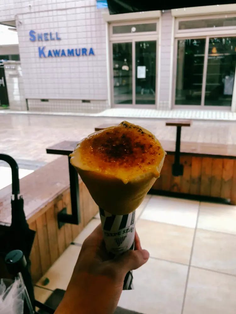 Creme Brulee Crepe from Crepe Stand Honey in Enoshima, Kanagawa Prefecture