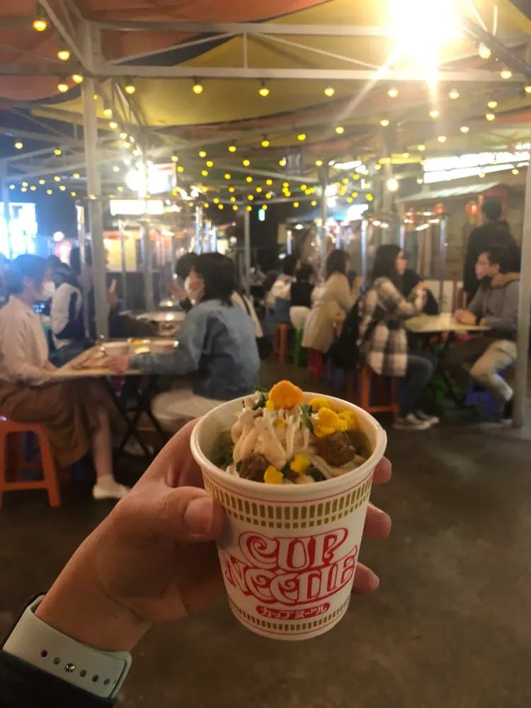 Cup Noodles Ice Cream at the Cup Noodles Museum in Yokohama, Kanagawa Prefecture