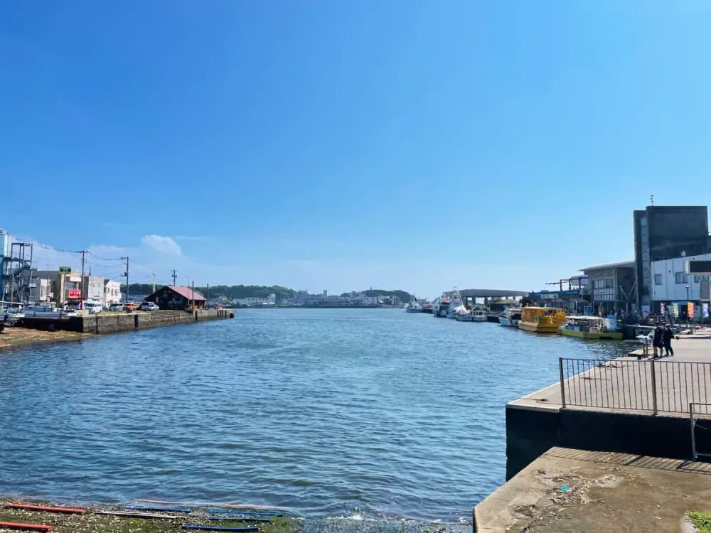 View of Misaki Port in Miura, Kanagawa Prefecture