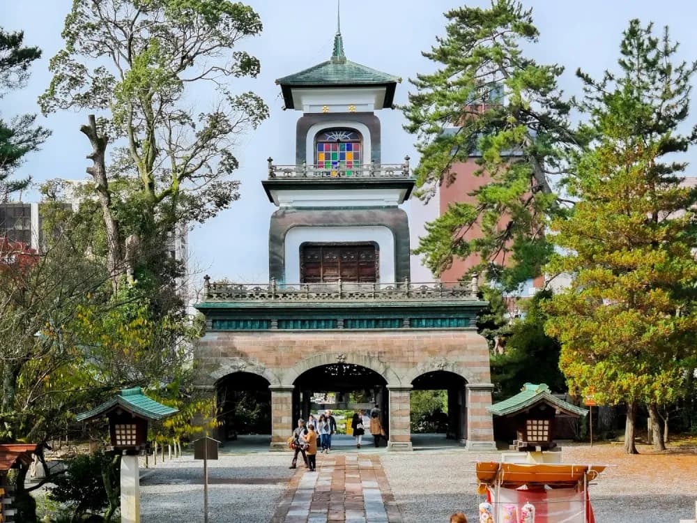 Gate of Oyama Shrine in Kanazawa, Ishikawa Prefecture