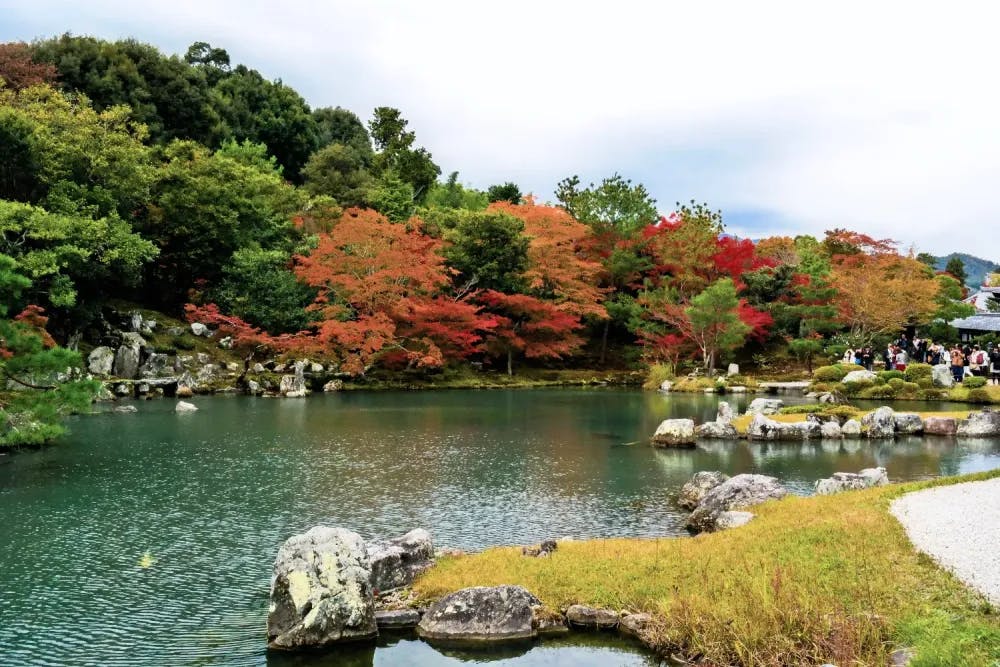 Sogen Pond inside Tenryuji in Arashiyama, Kyoto Prefecture
