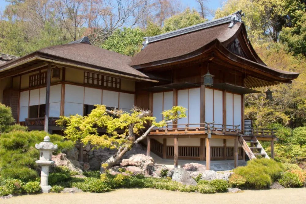 Exterior of Okochi Sanso in Arashiyama, Kyoto Prefecture