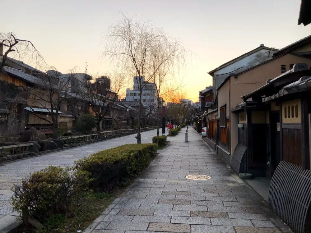Shirakawa area of Gion in Kyoto, Kyoto Prefecture