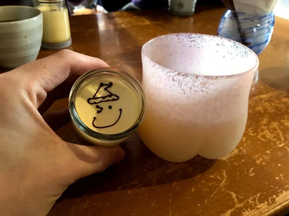 Pudding and Peace Juice at Yuurin-an in Kurashiki, Okayama Prefecture