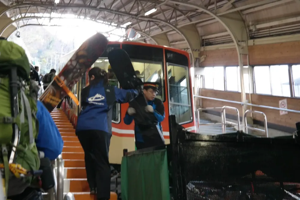 Exterior of the Tateyama Cable Car