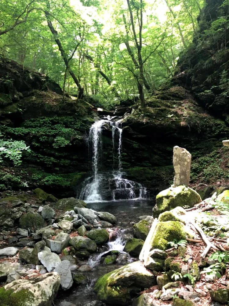 Waterfall along the Mitsumine Shrine hiking route