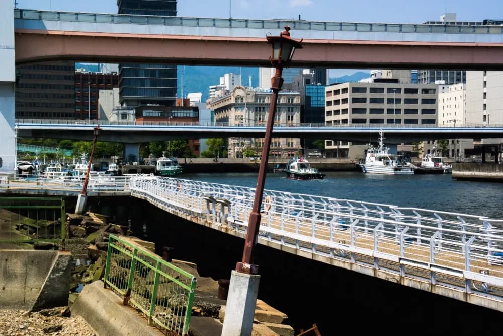 Preserved Earthquake Memorial in Meriken Park in Kobe, Hyogo Prefecture