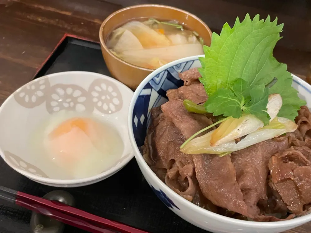 Bowl of Kobe Beef Gyudon at Kobe Gyudon Hiroshige in Kobe, Hyogo Prefecture