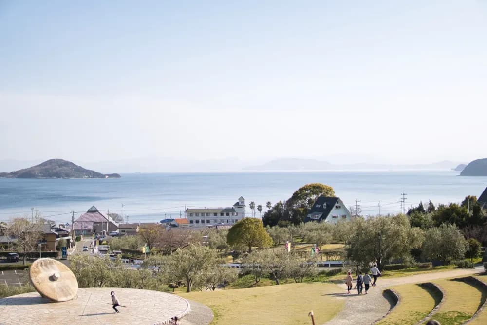 View from Shodoshima Olive Park of the sea