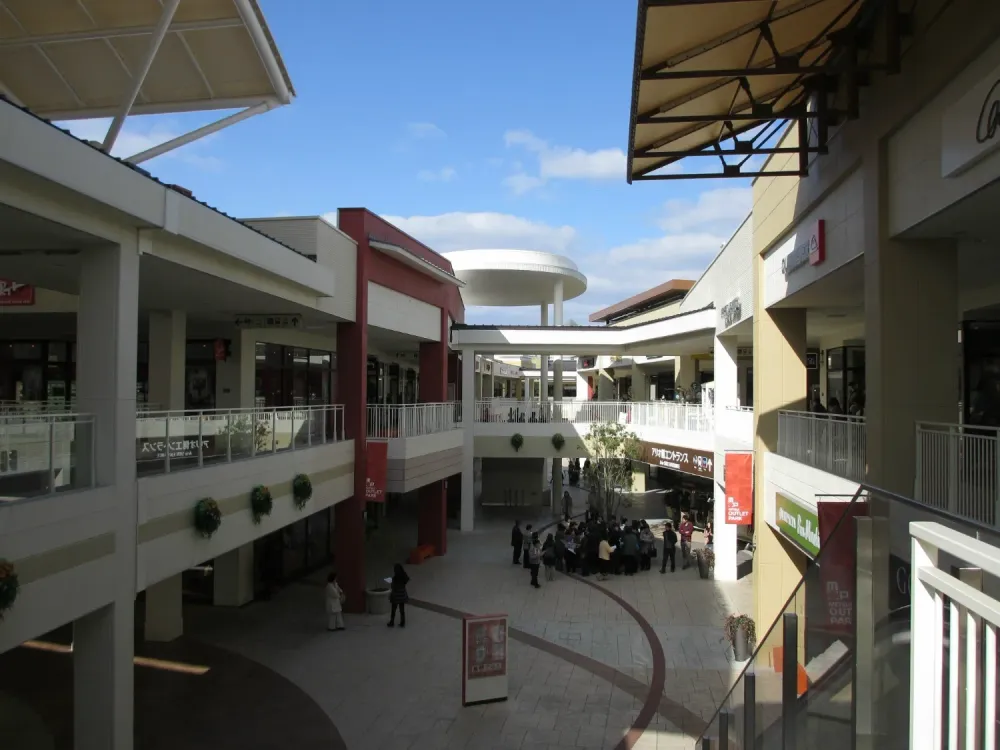 Interior of Mitsui Outlet Park in Kurashiki, Okayama Prefecture